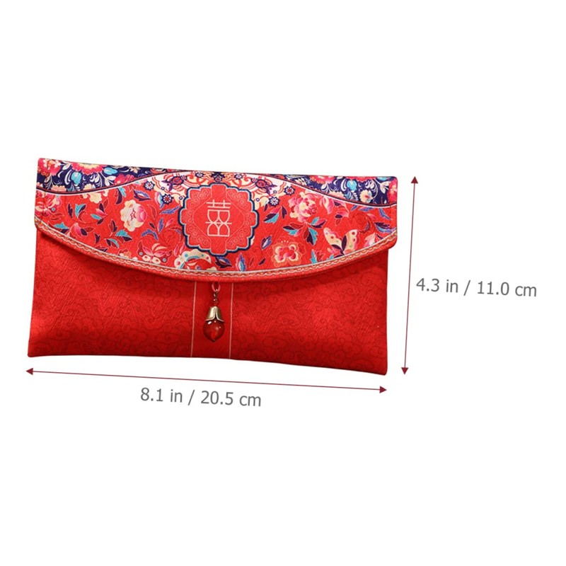 Operitacx Wedding Red Envelope Silk Red Envelopes Hong Bao for