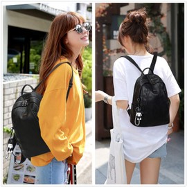 Women's Mini Backpack 76669-Parent Rucksack Bag Pack for Women Mini Mass Production Backpack for Adults Fashion 1 Piece Set, Black