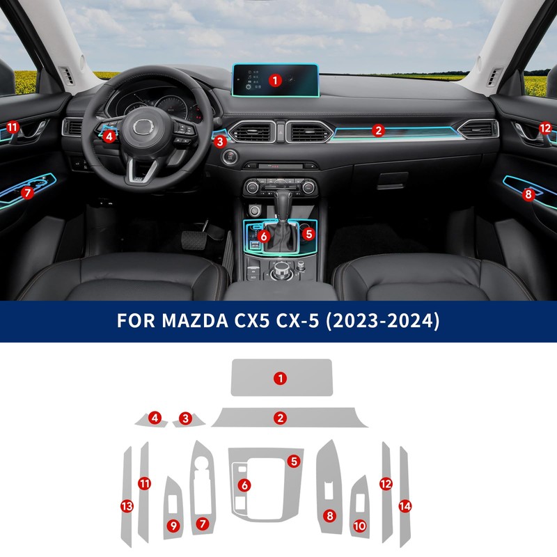 FDAIUN for Mazda CX-5 2023-2025 PPF Precut 8.5Mil Car Paint