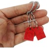 ZARAMI (2 Heart Keychain Set & blue pouch) for Couples