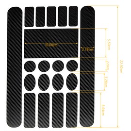 ZEACCT Pack of 3 Bicycle Frame Protection Carbon Stickers, Bicycle Protection Paint Damage Frame Sticker, Bicycle Frame Protective Film, Bicycle Protective Film Sticker, for Bicycle, Mountain Bike etc