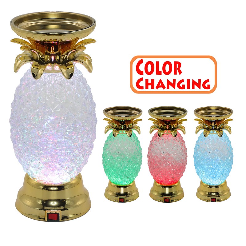 YAKii 9.5" Pineapple LED Color Changing Shine Lamp,Swirling Water Waves