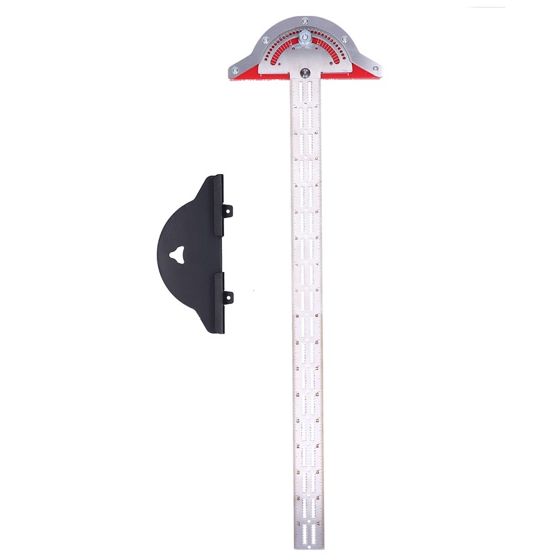 Woodworker Edge Ruler Protractor Portable Stainless Steel Angle Measuring Tool