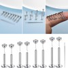 Labret Piercing 16g (1.2mm) - G23 Titanium Pin with 3