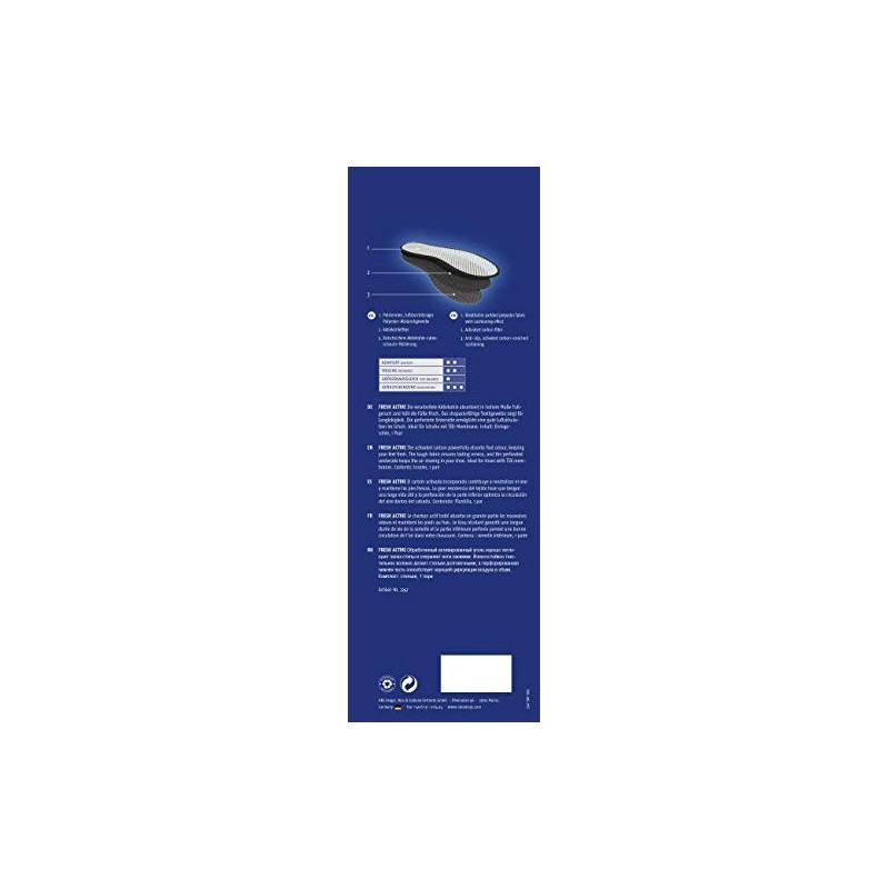 Shoeboy's Fresh Active - Moisture-Absorbing and Odour-Neutralising Insoles (Pair) 000000000008224737