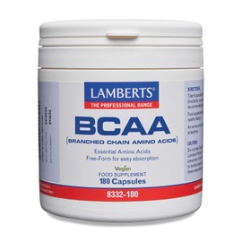 Lamberts BCAA Capsules – Branched Chain Amino Acids – 180 Capsules – Muscle Recovery & Energy Support – 1800mg Per Serving