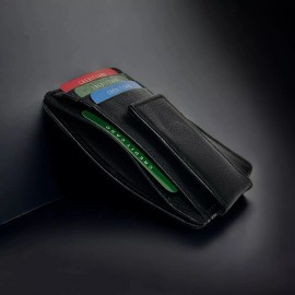 Marshal Mens Leather Magnetic Front Pocket Wallet Money Clip Slim ID Credit Card Holder