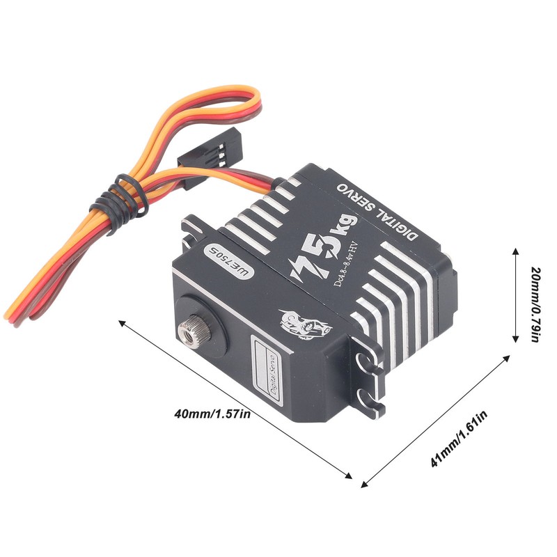 75KG Digital Steering Servo 180 Degree Control Angle Waterproof Full