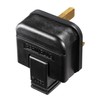 HW Electronics Masterplug HDPT13B 13A Black Rubber Composite Plug (Garden,