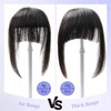 Flat Bangs Clip-In Bangs Real Hair Fringe Hair Extensions with