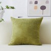 Home Brilliant Euro Pillow Cover 26x26 Striped Textured Green Velvet