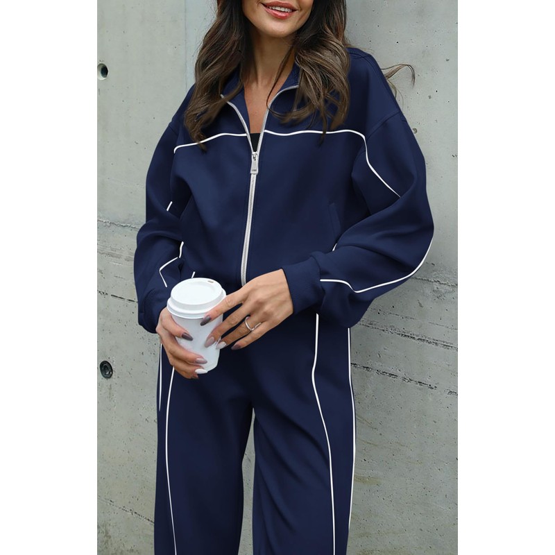 BTFBM Women's Two Piece Tracksuit Fall 2025 Long Sleeve Zip