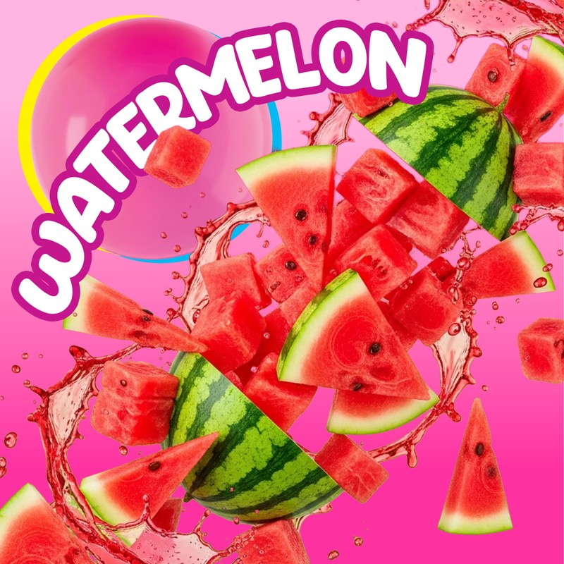 Bubblicious Watermelon Gum, 18 Packs of 5 Pieces (90 Total