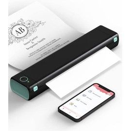 Phomemo M08F Inkless Portable Bluetooth Printer – Supports 8.5" x 11" Letter & A4 Thermal Paper, Compatible with iOS, Android & Laptops, Perfect for Office, Home, School, Business & Travel:_A4 Size （100 sheets）