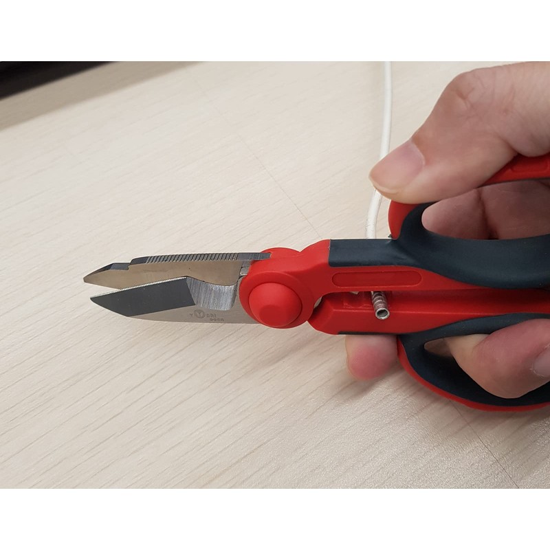 VARICONN 5 1/2" Electricians Scissors, Stainless Steel Sharp Blades and