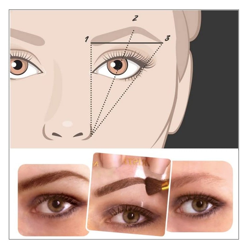 8 different eyebrow stencils for eyebrow shapes and eyebrows thickening,