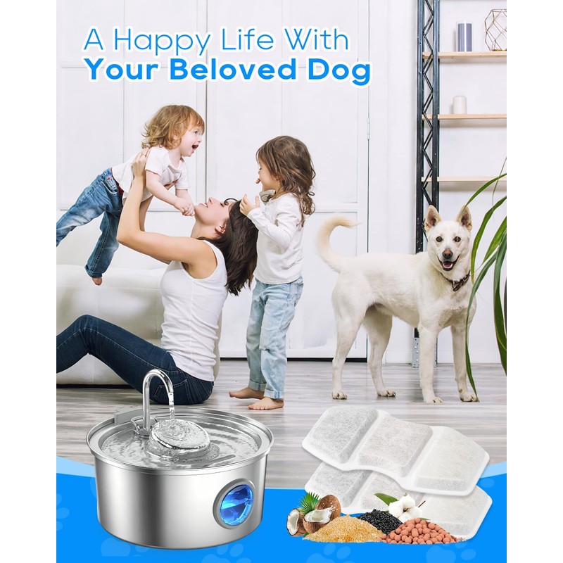 MyfatBOSS 8+8 Cat Water Fountain Filters Compatible with Invengo 3.2L/108oz