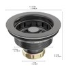 BOTEMY 3-1/2 inch Pop Up Kitchen Sink Drain Strainer Assembly