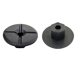 100 tuercas de plástico sin rosca, color negro, 4 mm, para panel de moldura de arco de rueda, protector contra salpicaduras, bandeja inferior, paracho