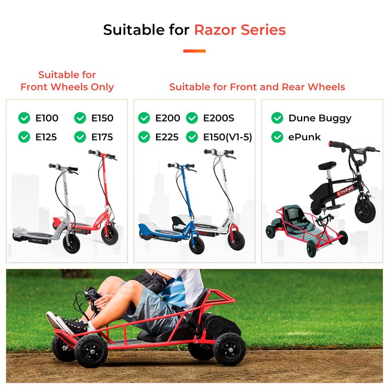 LUCK4U 200 x 50 Solid Scooter Tire For Razor E100