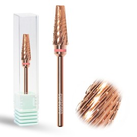 Curacoro Cuticle Nail Drill Bit 3/32'' - 5-in-1 Nail Bit Pro XXC+XXF for Professional Finish, Refine & Smooth Acrylic or Gel Nails, Nail Art Pedicure Manicure Salon & Home