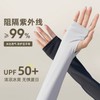 Women's Thin Summer UV Protection Arm Sleeves and Gloves for Driving and Riding Sleeve [Half Finger Gloves] Gray+One Size 5ea