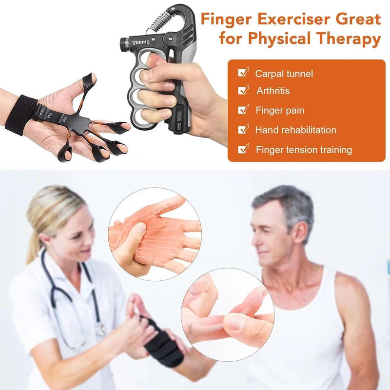 Hand Grip Strengthener Workout Kit (5-Pack) – Includes Adjustable Resistance