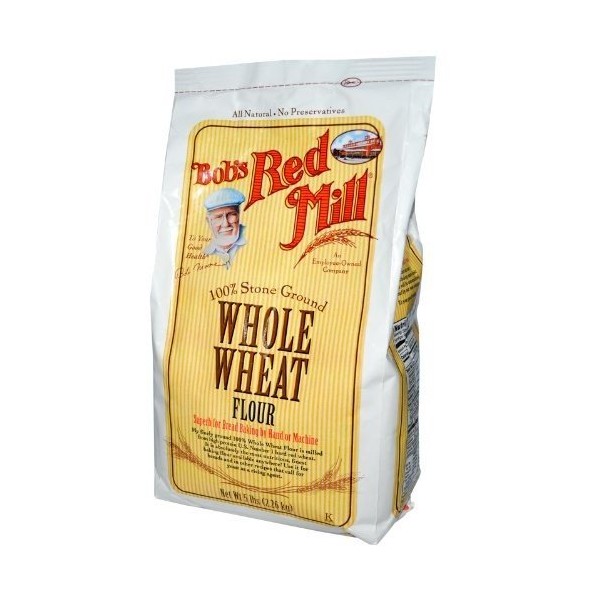 BOBS RED MILL FLOUR WHL WHT, 5 LB, PK- 4