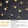 UNICRAFTALE Pack of 24 Golden Heart Vacuum Plating Stud Earrings