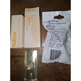 NuTone Push Button Lighted ECONOMY Pushbutton GOLD FINISH NEW PB-6L