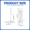 PATIKIL Locking Shelf Support Pegs, 20 Pcs Plastic Cabinet Shelf