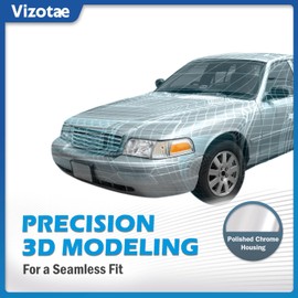 Vizotae Headlights Assembly for 1998-2011 Ford Crown Victoria with Corner Lights Headlamp Replacement, High/Low Beam W/Bulbs, Driver&Passenger Side