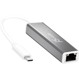 j5create Adaptador USB-C Gigabit Ethernet, multicolor (JCE133G)