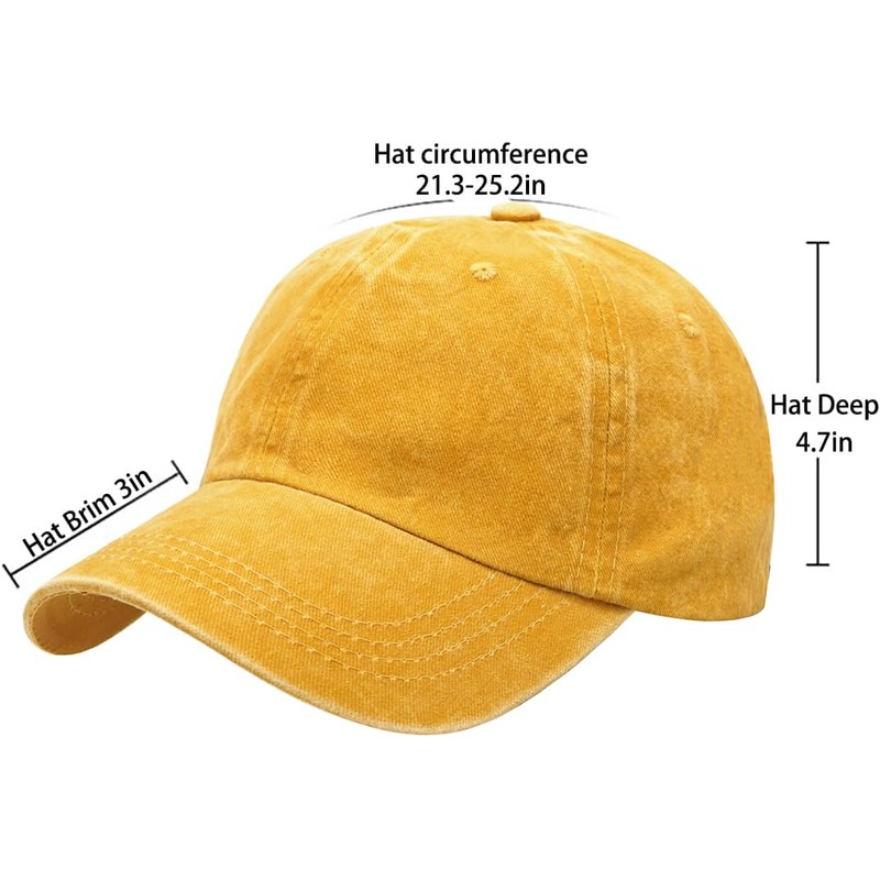 Rumnoke Baseball Caps for Men Women Adjustable Washed Cotton Baseball
