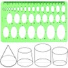 TerraShine Ruler Template Circular Ruler Drafting Ruler Set Oval Polygon