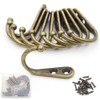 Hymyily 10 Pcs Zinc Alloy Wall Hanging Hooks Antique Hooks