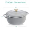 Best Choice Products 7.5 Quart Enamel Cast-Iron Round Dutch Oven,