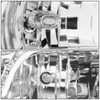 Auto Dynasty Chrome Housing Clear Corner Headlight Lamps+Tool Kit Compatible
