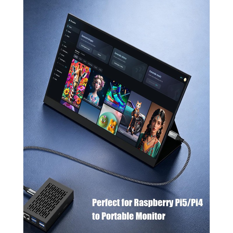 4K Micro HDMI to Mini HDMI Cable 5 FT, 4K@60Hz