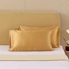 evolive Luxury 100% Tencel Material Silk Feel Cooling Breathable Standard, Full/Queen Pillowcases 20"x30" Set of 2 with Envelope Closure (Taupe, 20”X30“ Standard)