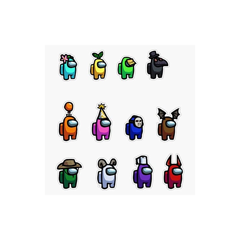 Among Us - Characters with Hats Bumper Sticker Vinyl Decal