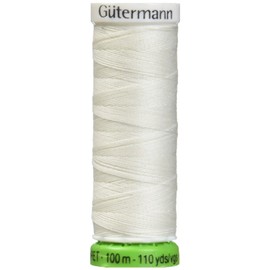 Gutermann 723860 800 Sew All 100% Recycled Polyester Thread 100mtr, White, One Size
