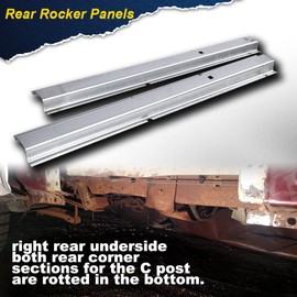 PIT66 Rear Rocker Panels, Compatible with 2000 2001 2002 2003 2004 2005 Ford Excursion Left & Right