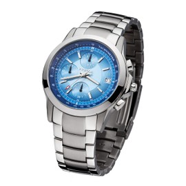 FIREFOX Shooter FFS07-103c Blue Chronograph Men's Watch with Safety Clasp 10 ATM Waterproof, blue, Bracelet