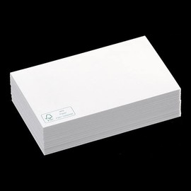 Yamazakura Business Card No. 4 Horizontal Forest Certification Marked, White, 0.08 inch (0.211 mm) Thick, MS (Paper) Box, 100 Pieces/Business Card Paper, Business Card Size, White, Plain 00104097-0001