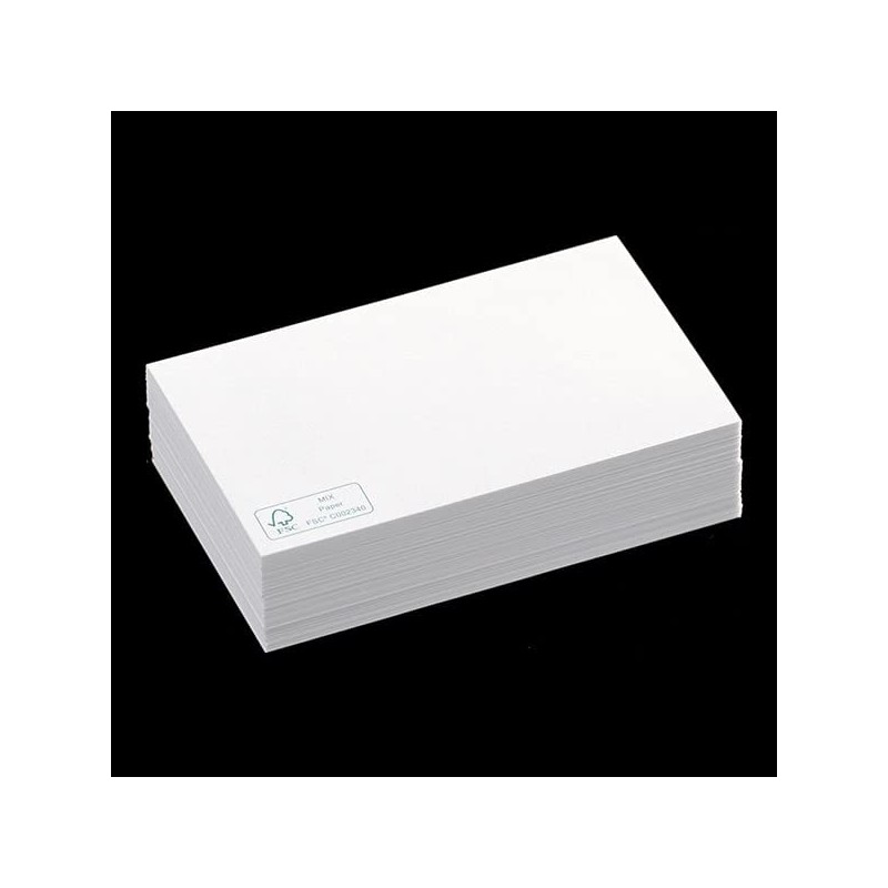 Yamazakura Business Card No. 4 Horizontal Forest Certification Marked, White,