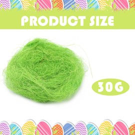 30g Easter Green Grass, Easter Fake Grass, Easters Basket Grasses, Craft Easters Bunny Egg Hunt Bonnet Hat, Eastertide Decorations, for Eastertide Basket Gift Packaging Filling Party Decor Supplies