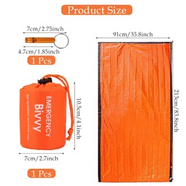 Survival Bag, Bivvy Bag, Emergency Blanket, Bothy Bag Waterproof Survival Sleeping Bag Rescue Tent for Outdoor Use Reusable for Outdoor Camping Hiking Hiking(Bright Orange)