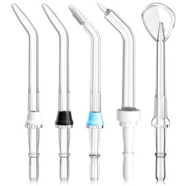 COSLUS Professional Water Flosser Replacement Heads: Only Compatible Water Dental Pick E2, Oral Irrigator Refill Heads Jet Tips 5 Pieces