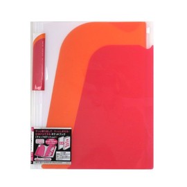 Kokuyo La N205R Pocket Book, Novita Cover with Zipper, 1 Pocket, 4 Medium Pockets, A4, Red,